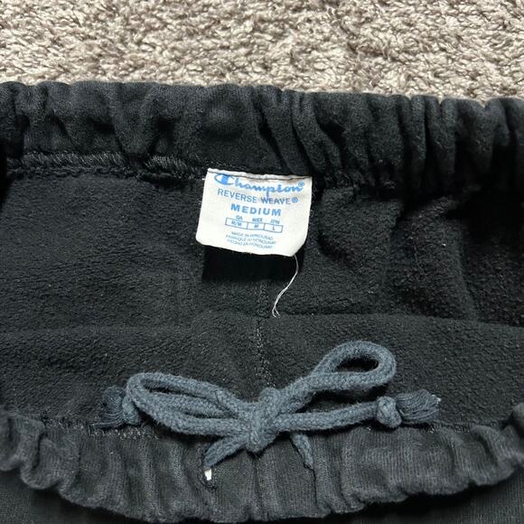 Champion Reverse Weave Sweatpants Heavyweight y2k Mens Medium Black - Picture 5 of 12